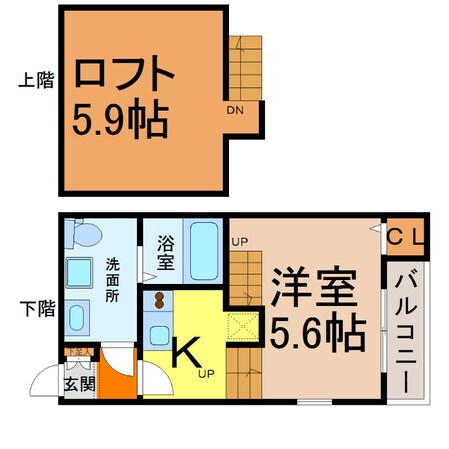 ＯａｋＴｒｅｅＭａｉｓｏｎ志賀の物件間取画像